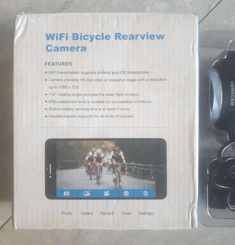 Homscam Wi-Fi Bicycle Rearview Camera - Image 4
