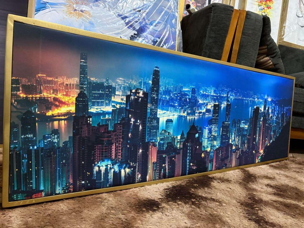City Art Framed Canvas - 150cm x 50cm - Image 1