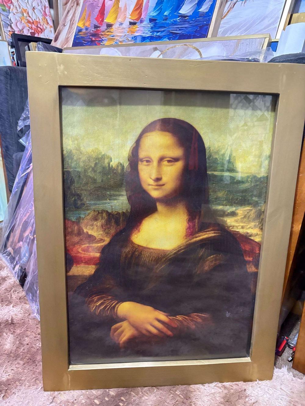 Mona Lisa Art Piece Framed Canvas - Image 2