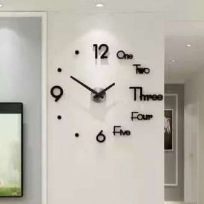 Luminous Large 3D Frameless Wall Clock