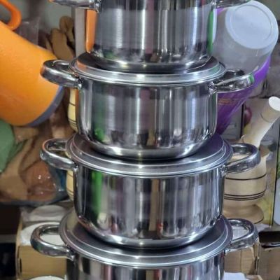 8-Piece Stainless Steel Cookware Set Serving Dishes