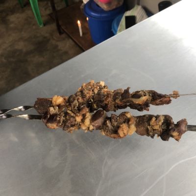 Grilled goats meat 